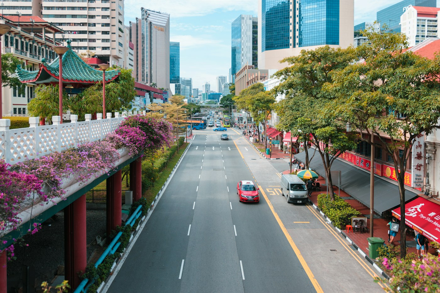 A real Singapore street scene